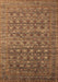 Machine Washable Oriental Brown Traditional Rug, wshurb2294brn