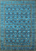 Oriental Light Blue Traditional Rug, urb2294lblu