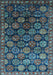 Oriental Light Blue Industrial Rug, urb2295lblu