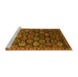 Sideview of Machine Washable Oriental Yellow Industrial Rug, wshurb2295yw