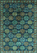 Oriental Turquoise Industrial Rug, urb2295turq