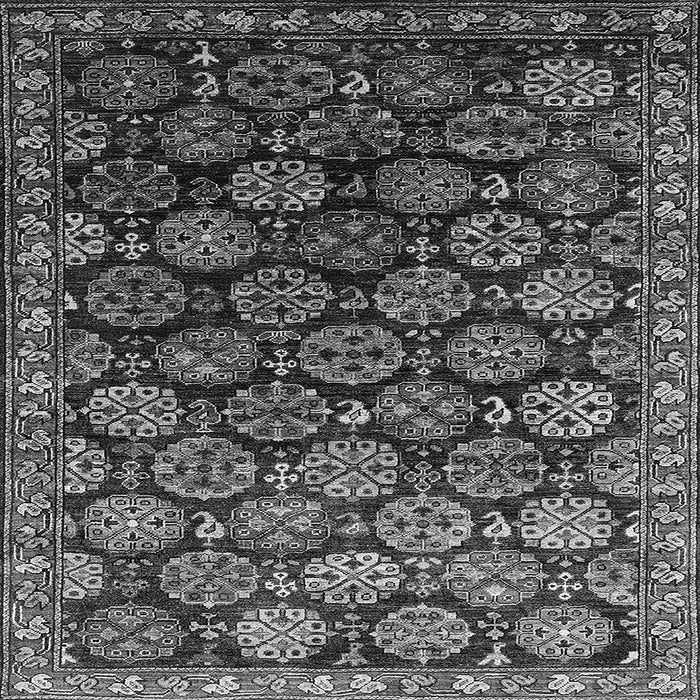 Square Machine Washable Oriental Gray Industrial Rug, wshurb2295gry