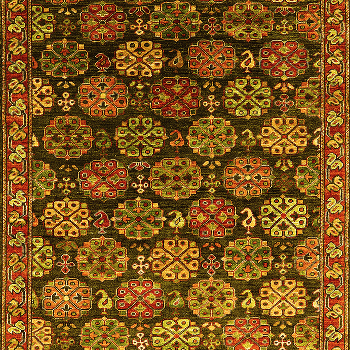 Oriental Yellow Industrial Rug, urb2295yw