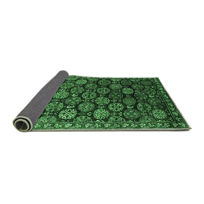 Sideview of Oriental Emerald Green Industrial Rug, urb2295emgrn