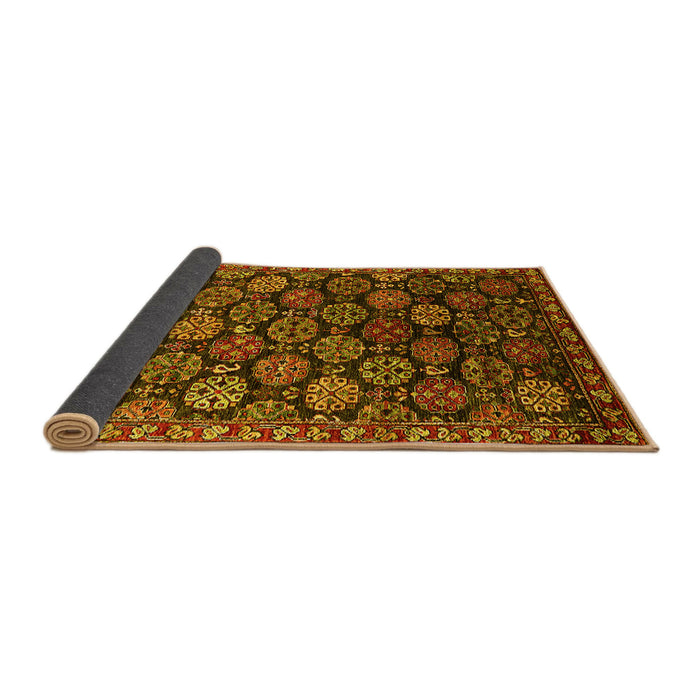 Sideview of Oriental Yellow Industrial Rug, urb2295yw