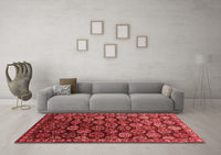 Machine Washable Oriental Red Industrial Rug, wshurb2295red