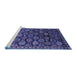 Sideview of Machine Washable Oriental Blue Industrial Rug, wshurb2295blu