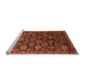 Sideview of Machine Washable Oriental Orange Industrial Area Rugs, wshurb2295org