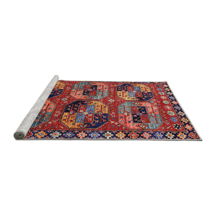 Sideview of Machine Washable Industrial Modern Rose Dust Purple Rug, wshurb2296