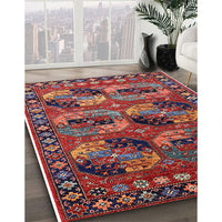 Mid-Century Modern Rose Purple Oriental Rug, urb2296