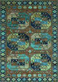 Oriental Turquoise Industrial Rug, urb2296turq