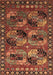 Machine Washable Oriental Brown Industrial Rug, wshurb2296brn