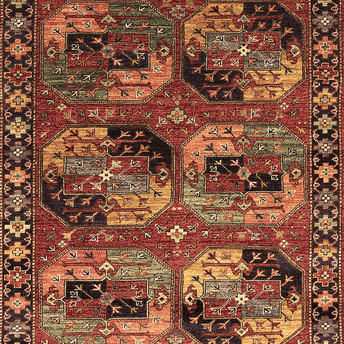Machine Washable Oriental Brown Industrial Rug, wshurb2296brn