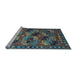 Sideview of Machine Washable Oriental Light Blue Industrial Rug, wshurb2296lblu