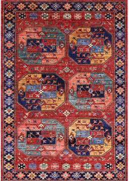 Mid-Century Modern Rose Purple Oriental Rug, urb2296