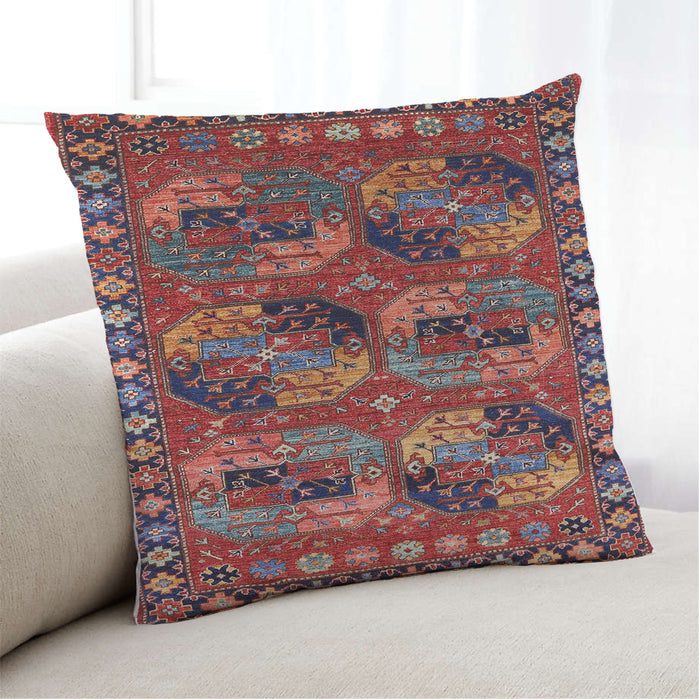 Lifestyle Image of Mid-Century Modern Urban Square Rose Dust Purple Throw Pillow, 18 inch by 18 inch, pwurb2296