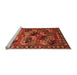 Sideview of Machine Washable Oriental Orange Industrial Area Rugs, wshurb2296org