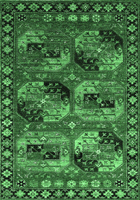 Oriental Emerald Green Industrial Rug, urb2296emgrn