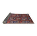 Sideview of Mid-Century Modern Saffron Red Oriental Rug, urb2297