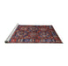 Sideview of Machine Washable Industrial Modern Saffron Red Rug, wshurb2297