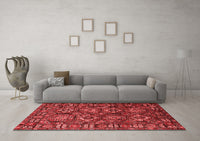 Machine Washable Oriental Red Industrial Rug, wshurb2297red