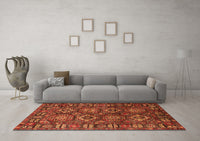 Machine Washable Oriental Orange Industrial Rug, wshurb2297org