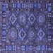 Square Oriental Blue Industrial Rug, urb2297blu