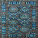 Square Oriental Light Blue Industrial Rug, urb2297lblu