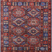 Square Mid-Century Modern Saffron Red Oriental Rug, urb2297