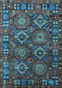 Oriental Light Blue Industrial Rug, urb2297lblu