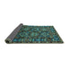 Sideview of Oriental Turquoise Industrial Rug, urb2297turq