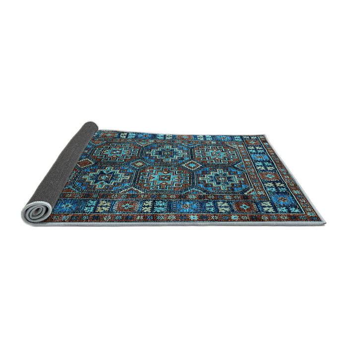 Sideview of Oriental Light Blue Industrial Rug, urb2297lblu