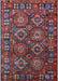 Machine Washable Industrial Modern Saffron Red Rug, wshurb2297