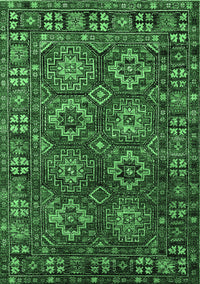 Oriental Emerald Green Industrial Rug, urb2297emgrn