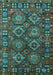 Oriental Turquoise Industrial Rug, urb2297turq