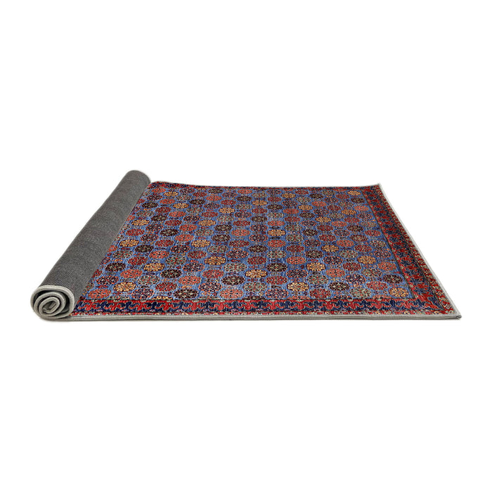 Sideview of Mid-Century Modern Silver Gray Oriental Rug, urb2298