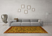 Machine Washable Oriental Yellow Industrial Rug in a Living Room, wshurb2298yw