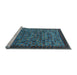 Sideview of Machine Washable Oriental Light Blue Industrial Rug, wshurb2298lblu