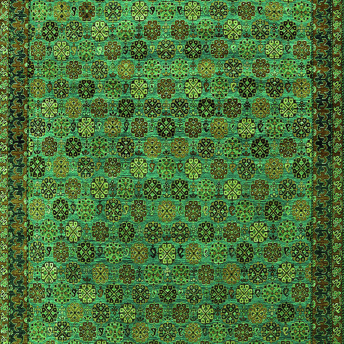 Oriental Green Industrial Rug, urb2298grn