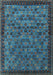 Oriental Light Blue Industrial Rug, urb2298lblu