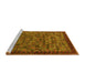 Sideview of Machine Washable Oriental Yellow Industrial Rug, wshurb2298yw