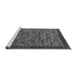 Sideview of Machine Washable Oriental Gray Industrial Rug, wshurb2298gry