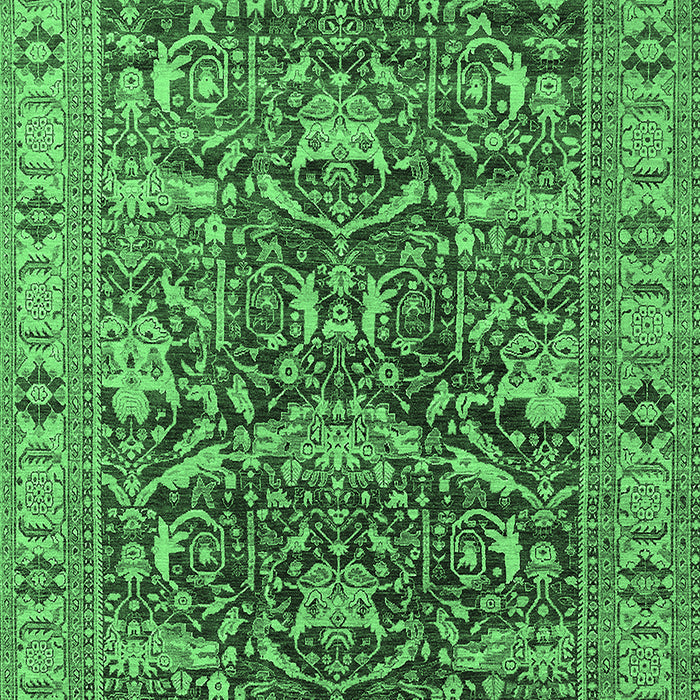 Oriental Emerald Green Traditional Rug, urb2299emgrn