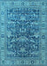 Oriental Light Blue Traditional Rug, urb2299lblu