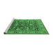 Sideview of Machine Washable Oriental Emerald Green Traditional Area Rugs, wshurb2299emgrn