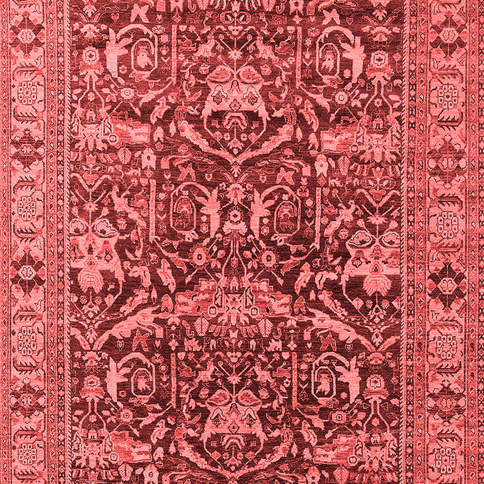 Machine Washable Oriental Red Traditional Rug, wshurb2299red