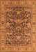 Machine Washable Oriental Orange Traditional Area Rugs, wshurb2299org