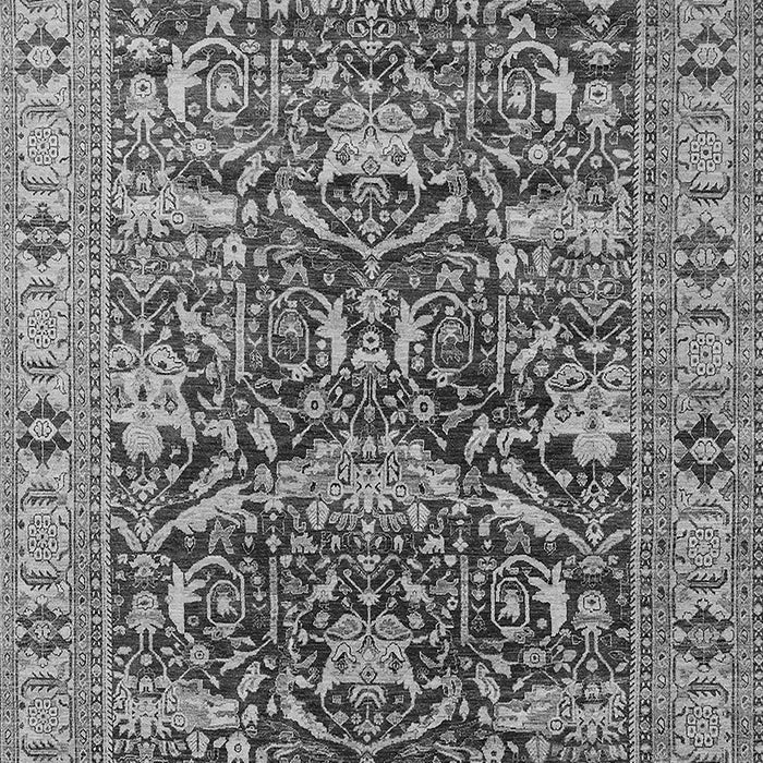 Machine Washable Oriental Gray Traditional Rug, wshurb2299gry