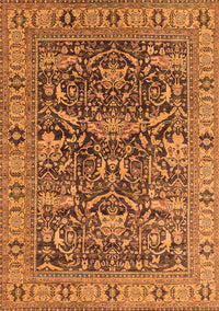 Oriental Orange Traditional Rug, urb2299org