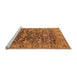 Sideview of Machine Washable Oriental Orange Traditional Area Rugs, wshurb2299org